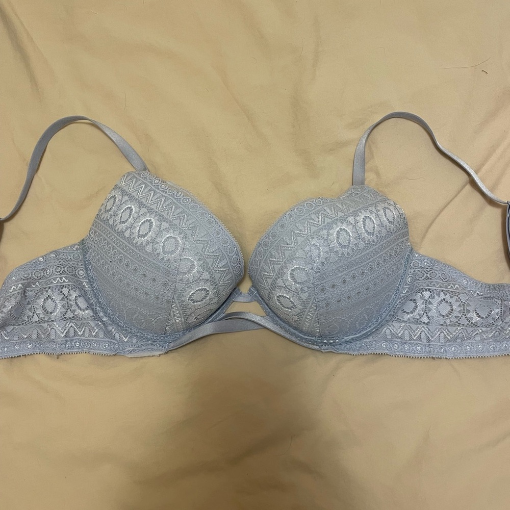 Aerie Lace Underwire Bra - Light Gray